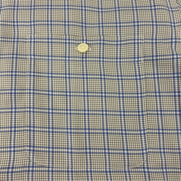 Orvis Blue Long Sleeve Men's Vented Small Check Chest Pocket - Picture 6 of 9
